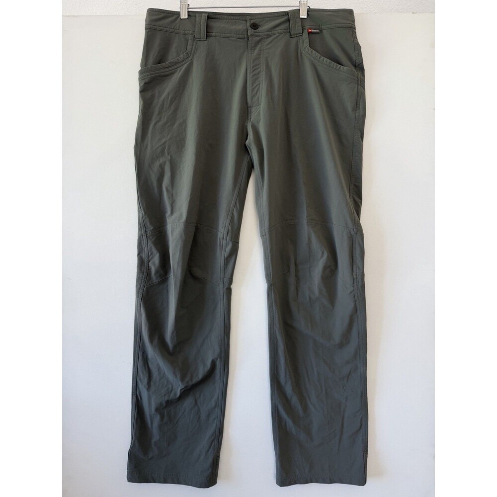 Simms Pants Men 38x33 Gray Cargo Hiking Fishing Outdoors Performance Stretch